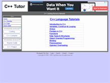 Tablet Screenshot of cpptutor.com